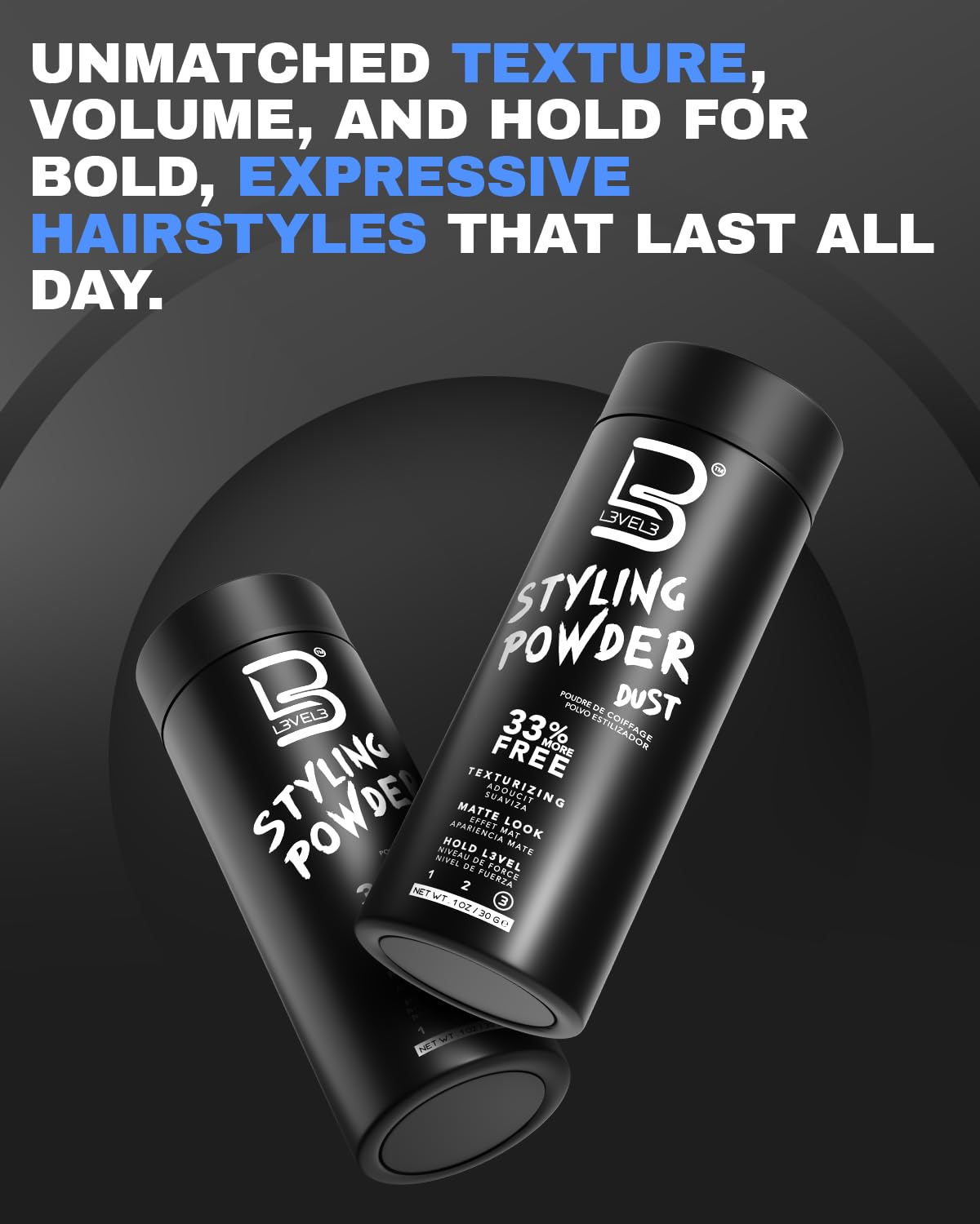 L3 Level 3 Styling Powder supports second-day hair feel after cleansing.