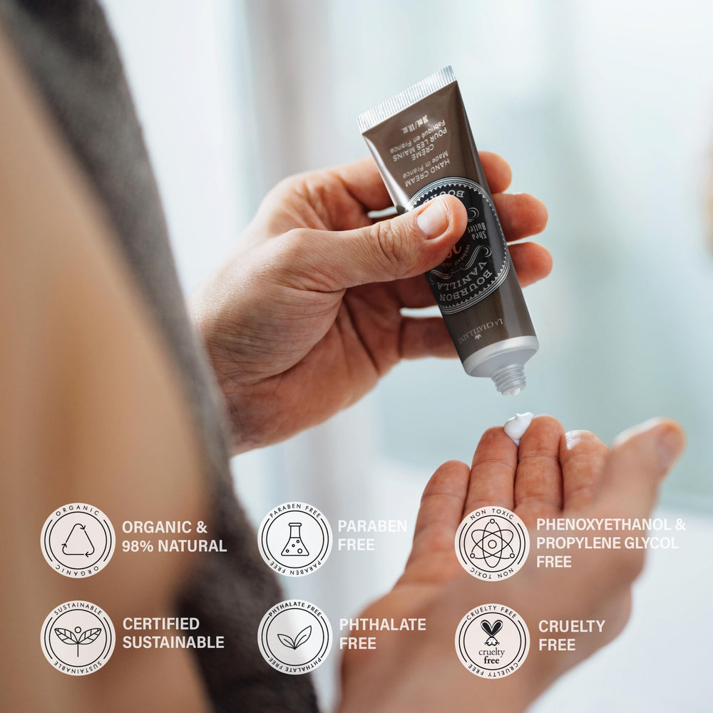 Grasse-inspired fragrance notes in La Chatelaine Hand Cream for subtle everyday scent.