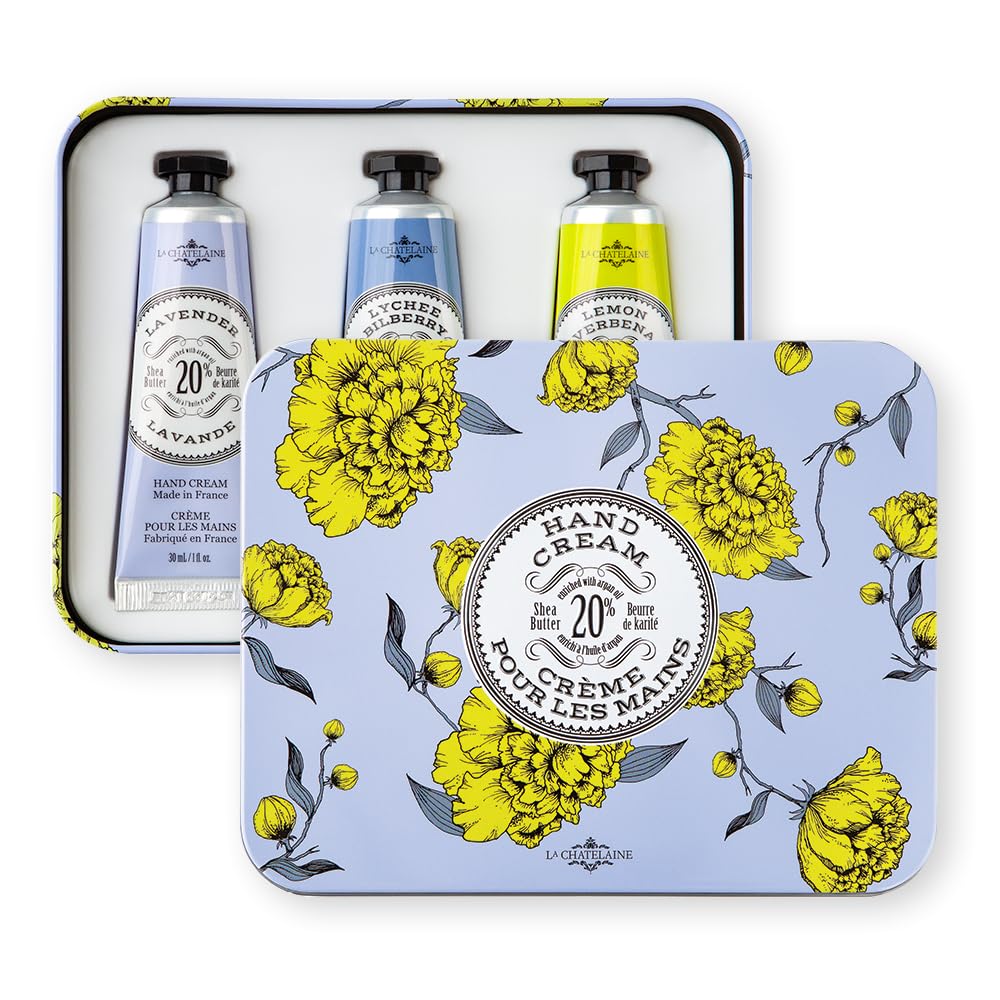 La Chatelaine Lavender scented hand cream refreshes senses with soothing notes.