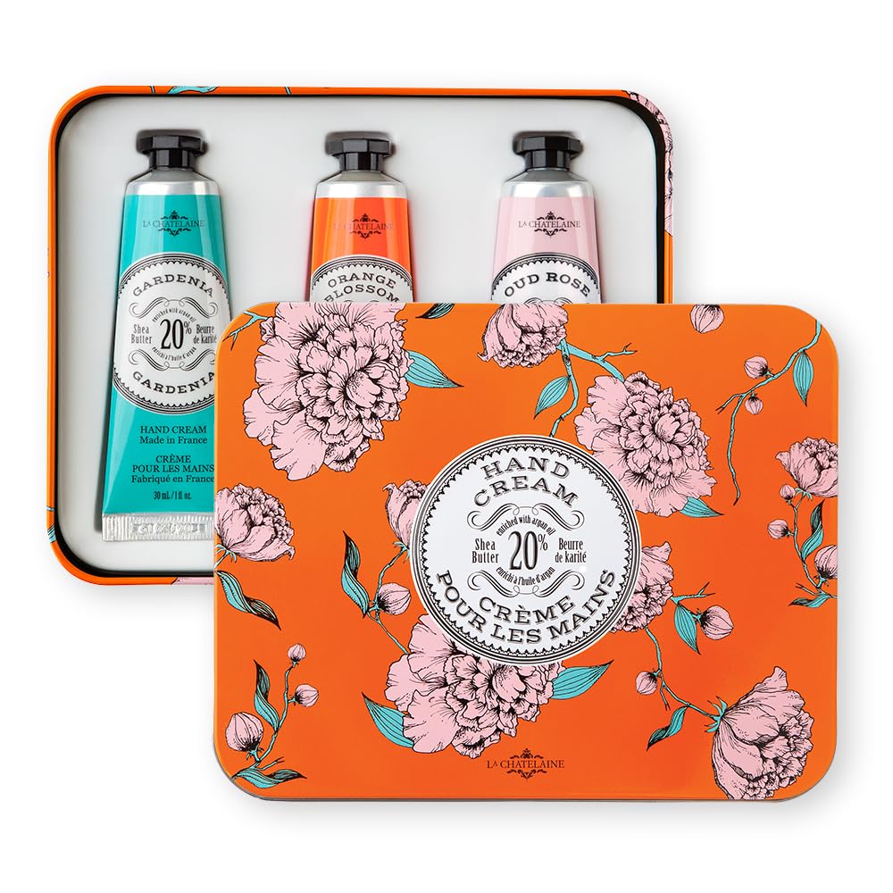 La Chatelaine Oud Rose hand cream softens and smooths the skin.