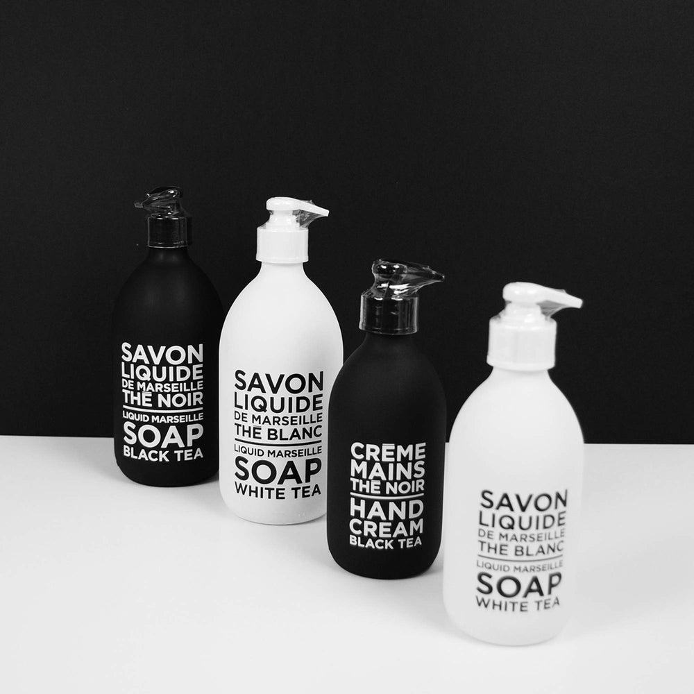 La Compagnie de Provence hand cream White Tea pump bottle delivering deep hydration and everyday comfort.