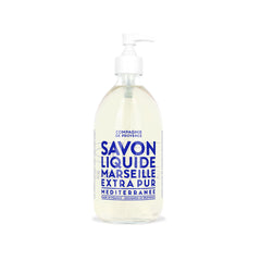 La Compagnie de Provence Savon de Marseille Extra Pure Mediterranean Sea pump bottle delivers refreshing coastal cleansing.