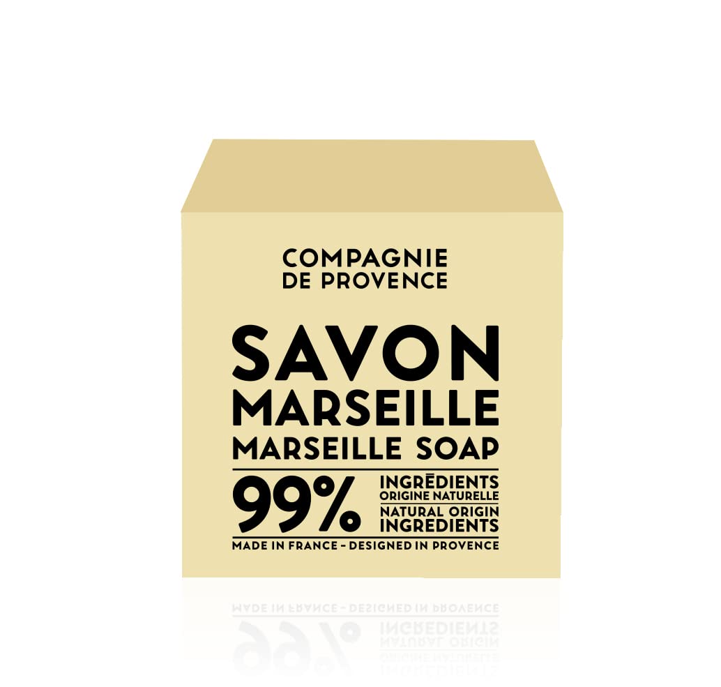 La Compagnie de Provence palm soap close-up, highlighting natural ingredients