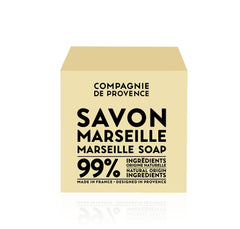 La Compagnie de Provence palm soap close-up, highlighting natural ingredients