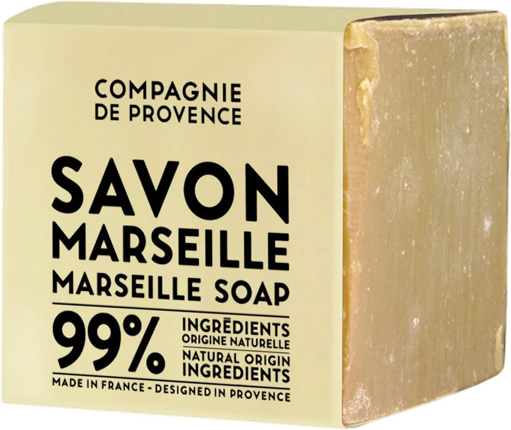 La Compagnie de Provence Savon Marseille Palm Soap Cube front view for everyday cleansing