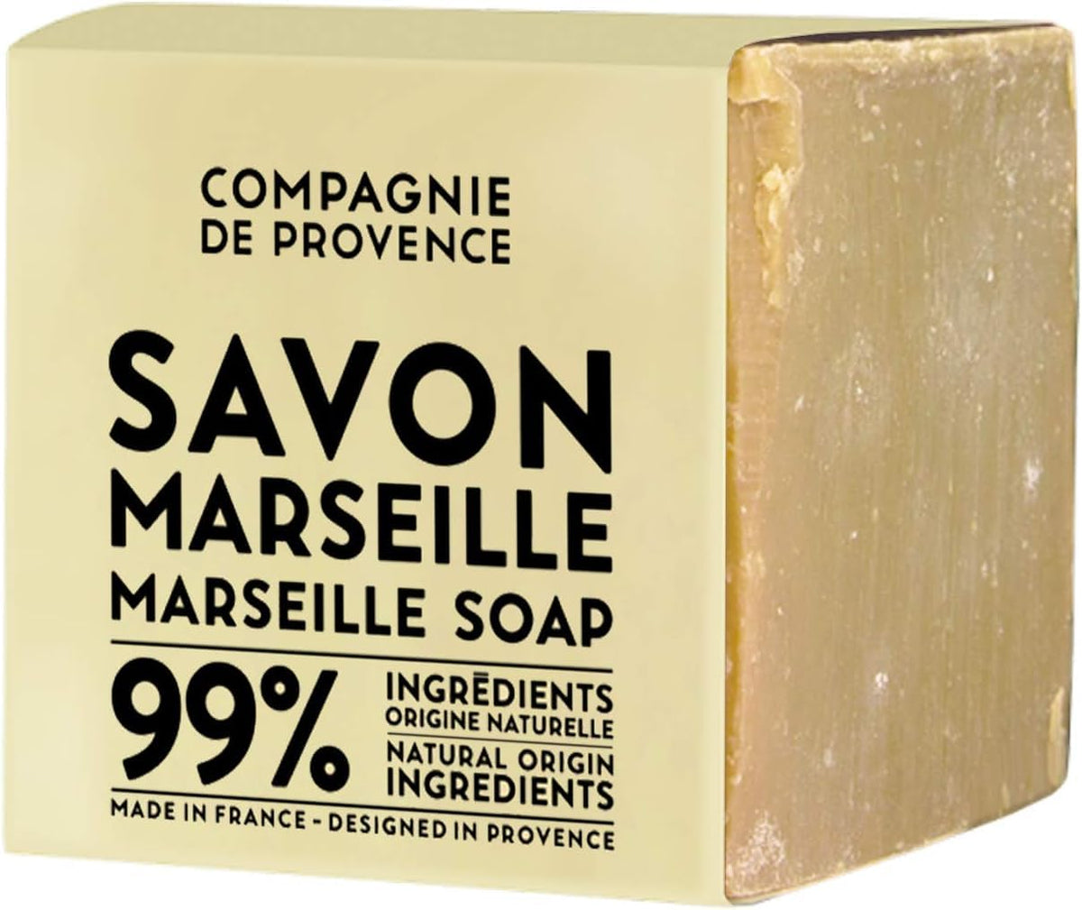 La Compagnie de Provence Savon Marseille Palm Soap Cube front view for everyday cleansing