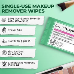 LA Fresh makeup remover wipe close-up showing silky texture for gentle cleansing and hydrated skin