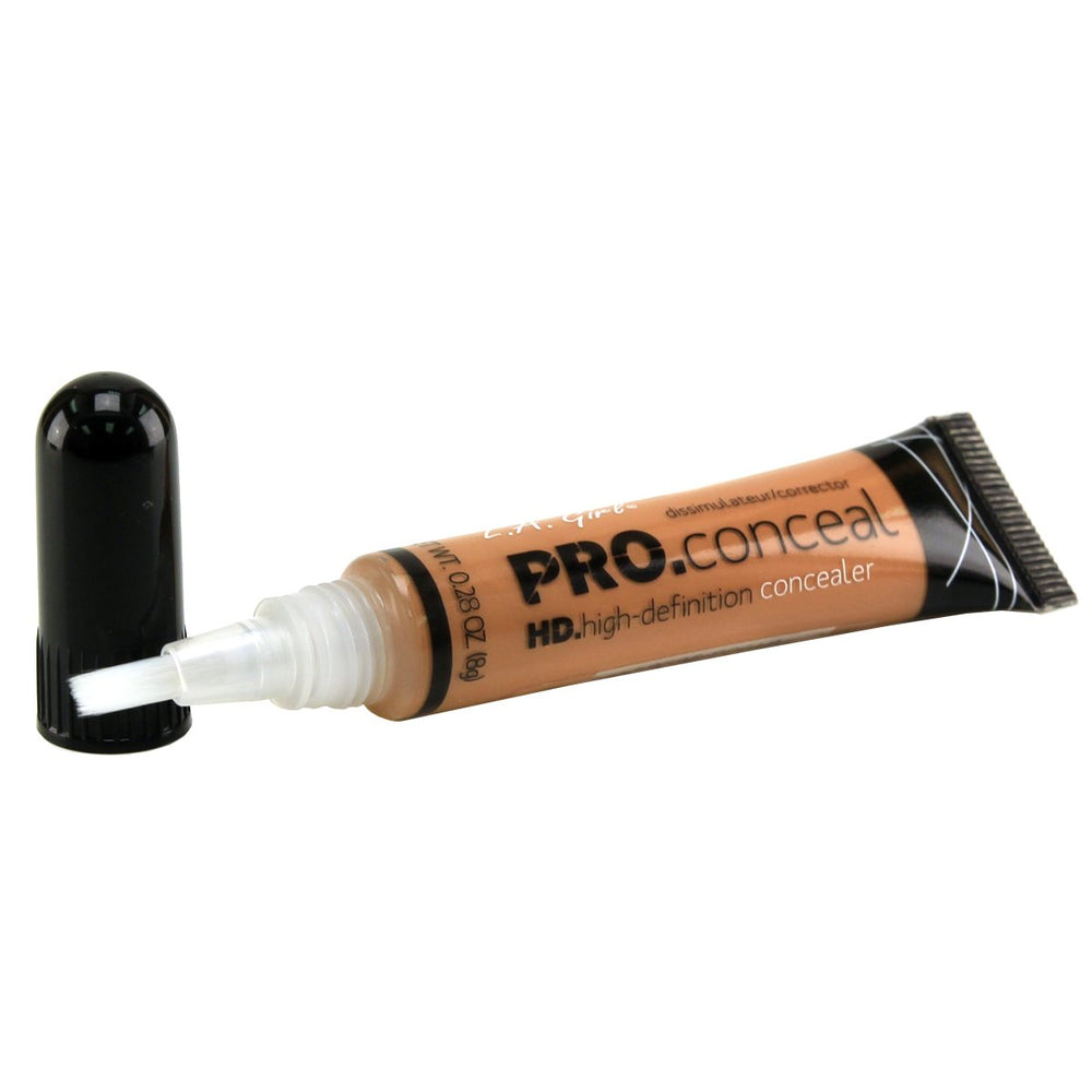 LA Girl HD Pro Conceal Toffee swatches showing warm-toned shade.