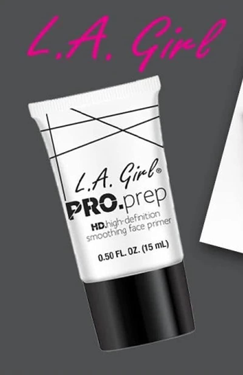 L.A. Girl primer on skin prep shows smooth base for makeup.