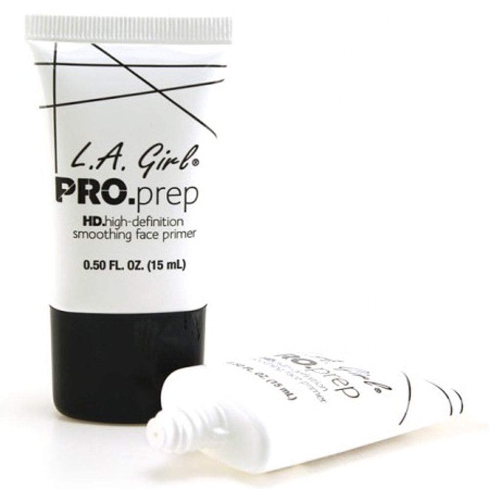 L.A. Girl primer packaging box displays three tubes for the routine.
