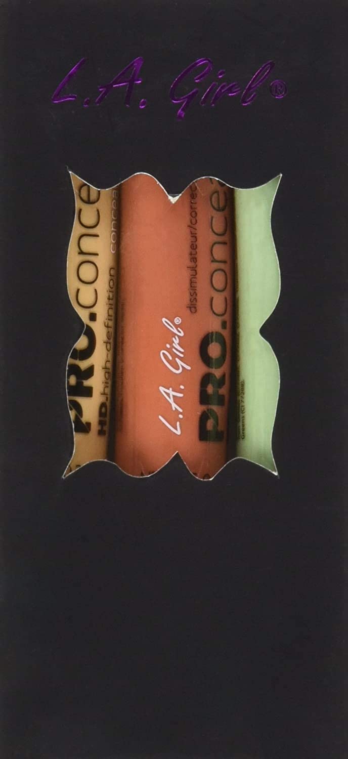 L.A. Girl Pro Conceal green corrector closeup neutralizes redness for calmer complexion