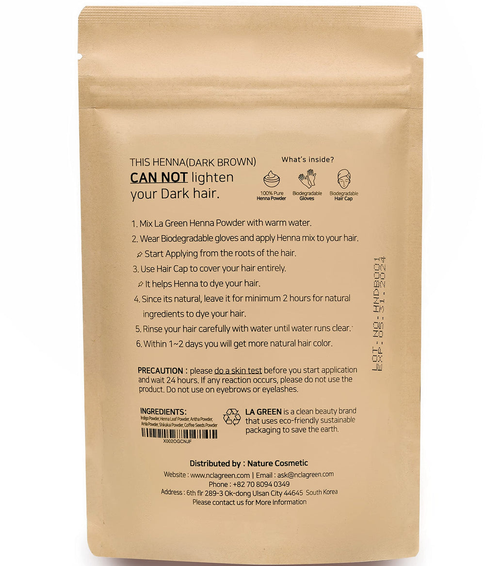 LA GREEN henna powder texture for mixing demonstrates easy, smooth application
