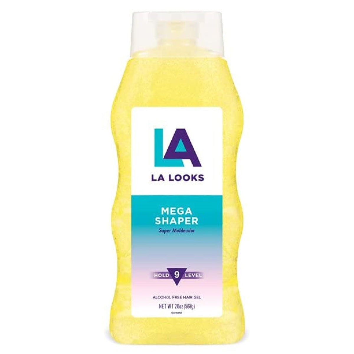 L.A. Looks Mega Mega Hold gel bottle front shows strong all-day hold.