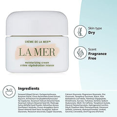 La Mer application swatch showing even spread and glow.