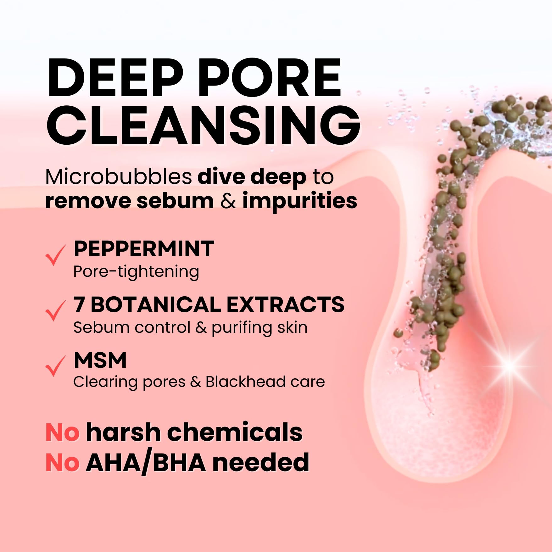 La Noubelle MPC bubble foam application demonstrates quick self-foaming cleanse for makeup removal