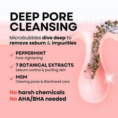 La Noubelle MPC bubble foam application demonstrates quick self-foaming cleanse for makeup removal