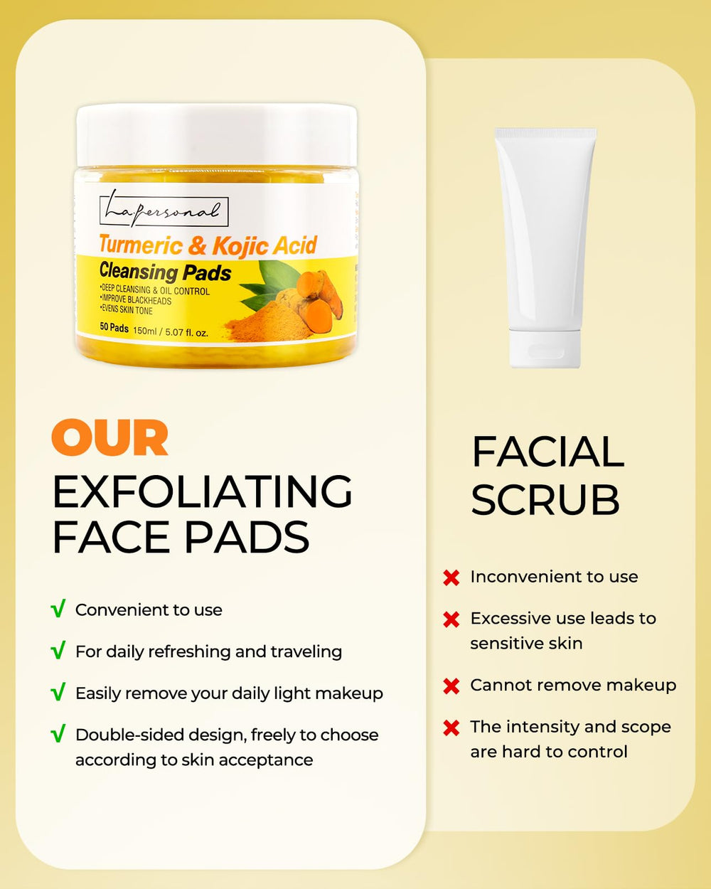 LA.PERSONAL kojic acid active ingredient highlight for brightening cleanse.
