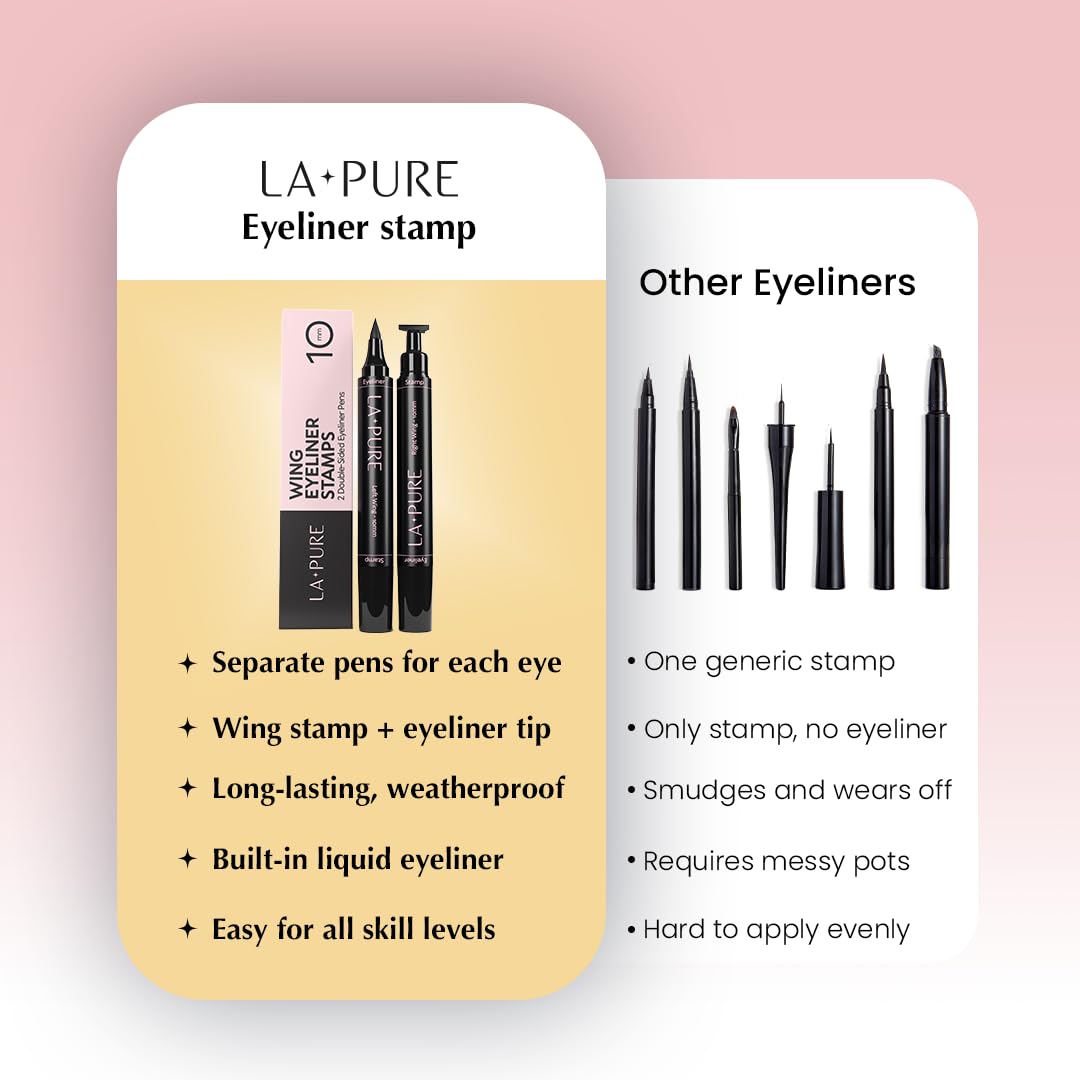 LA PURE dramatic wing look for bold evening makeup.