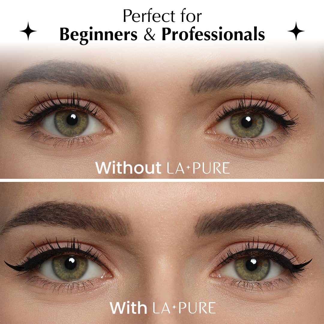 LA PURE left-right stamps labeled help achieve effortless symmetry.