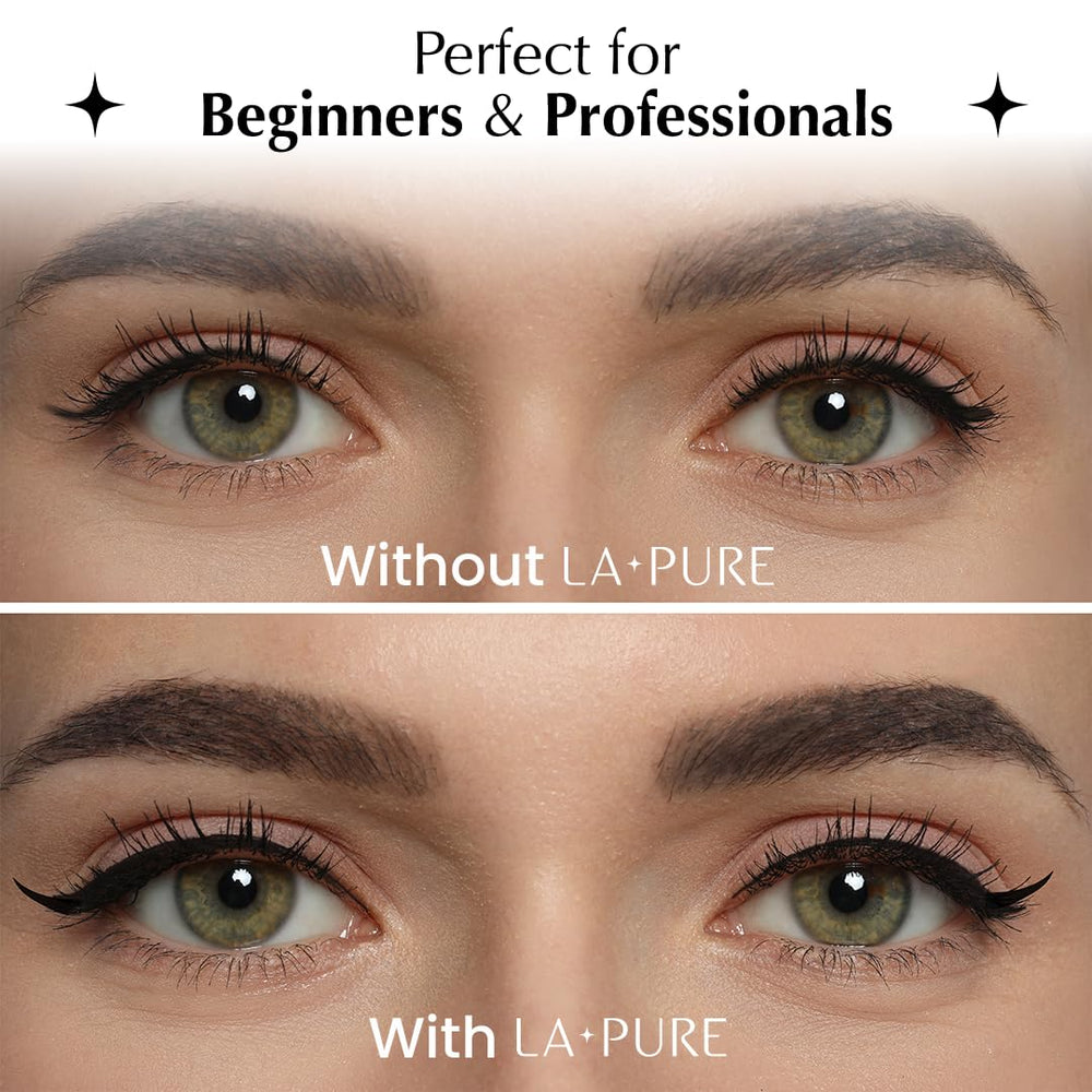 LA PURE left-right stamps labeled help achieve effortless symmetry.