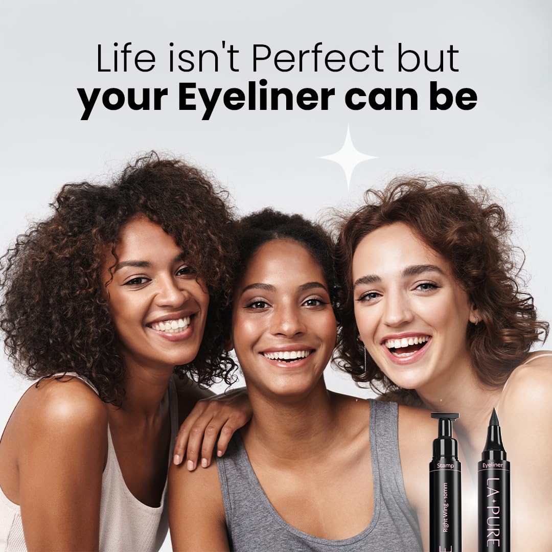 LA PURE travel-friendly eyeliner pen shown in compact packaging.