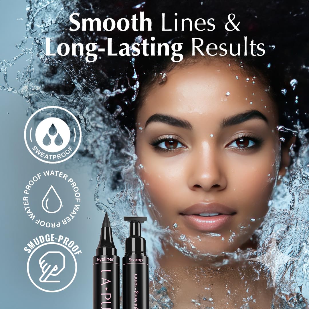 LA PURE waterproof formula swatch demonstrates long-lasting wear.