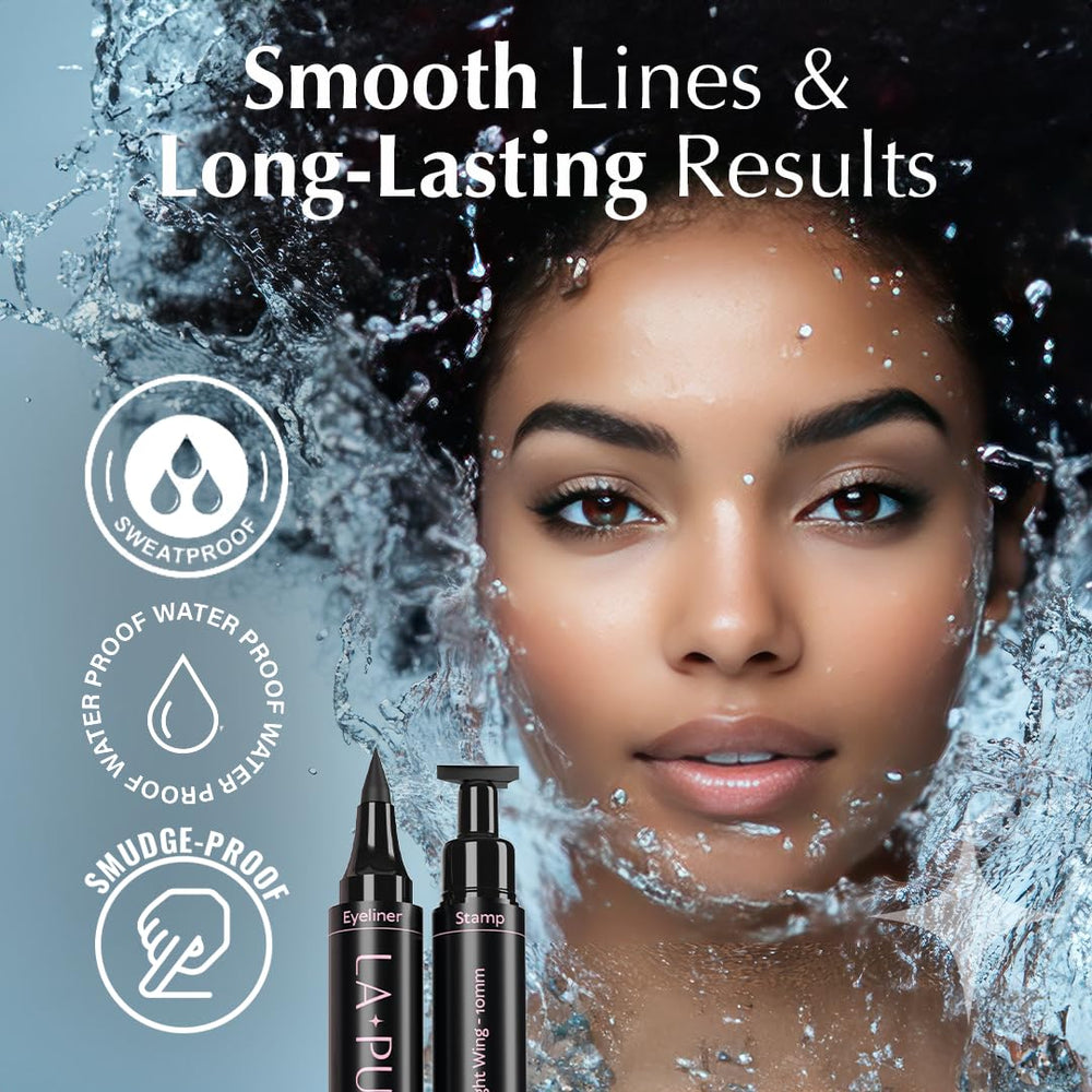 LA PURE waterproof formula swatch demonstrates long-lasting wear.