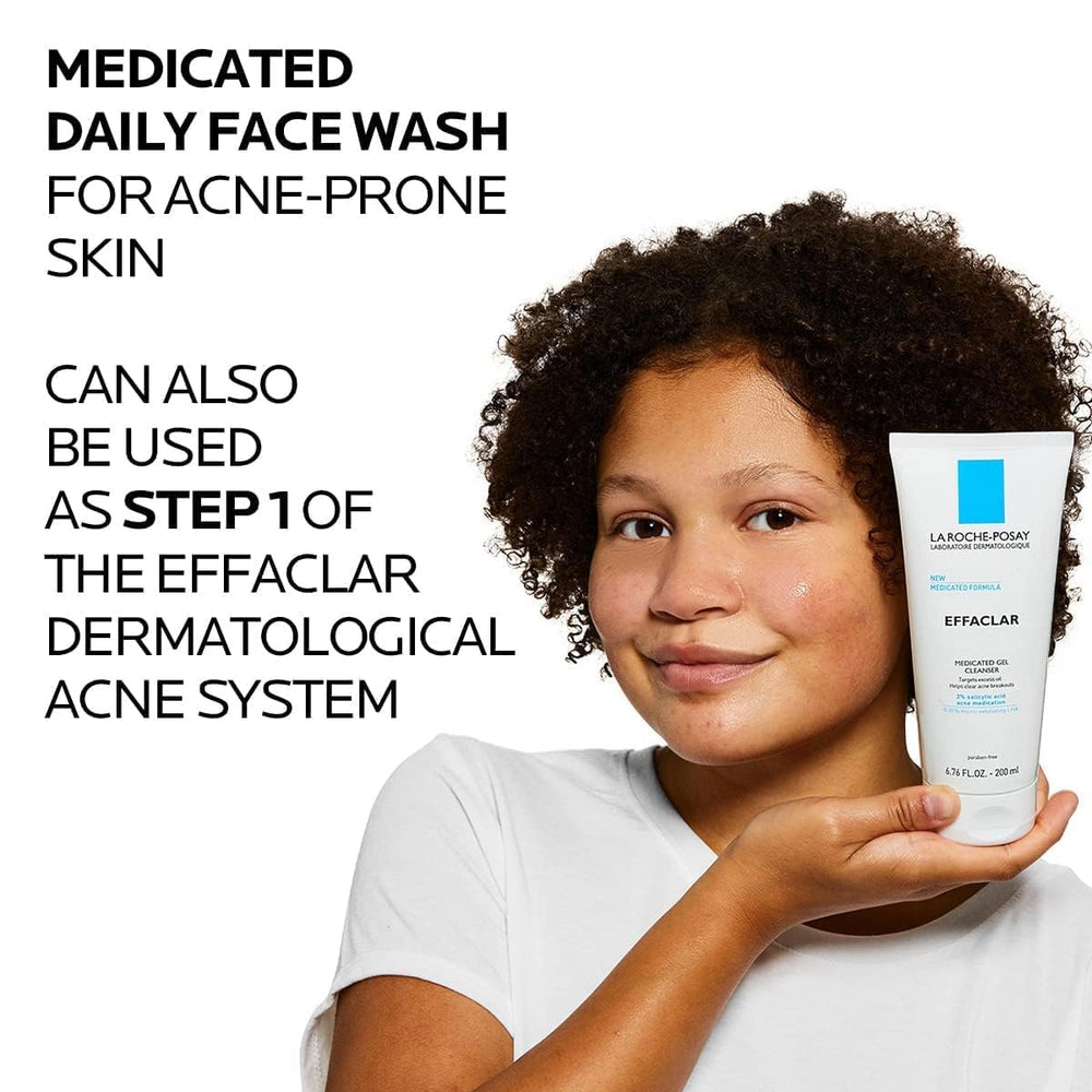 La Roche-Posay label highlighting 2% salicylic acid active ingredient