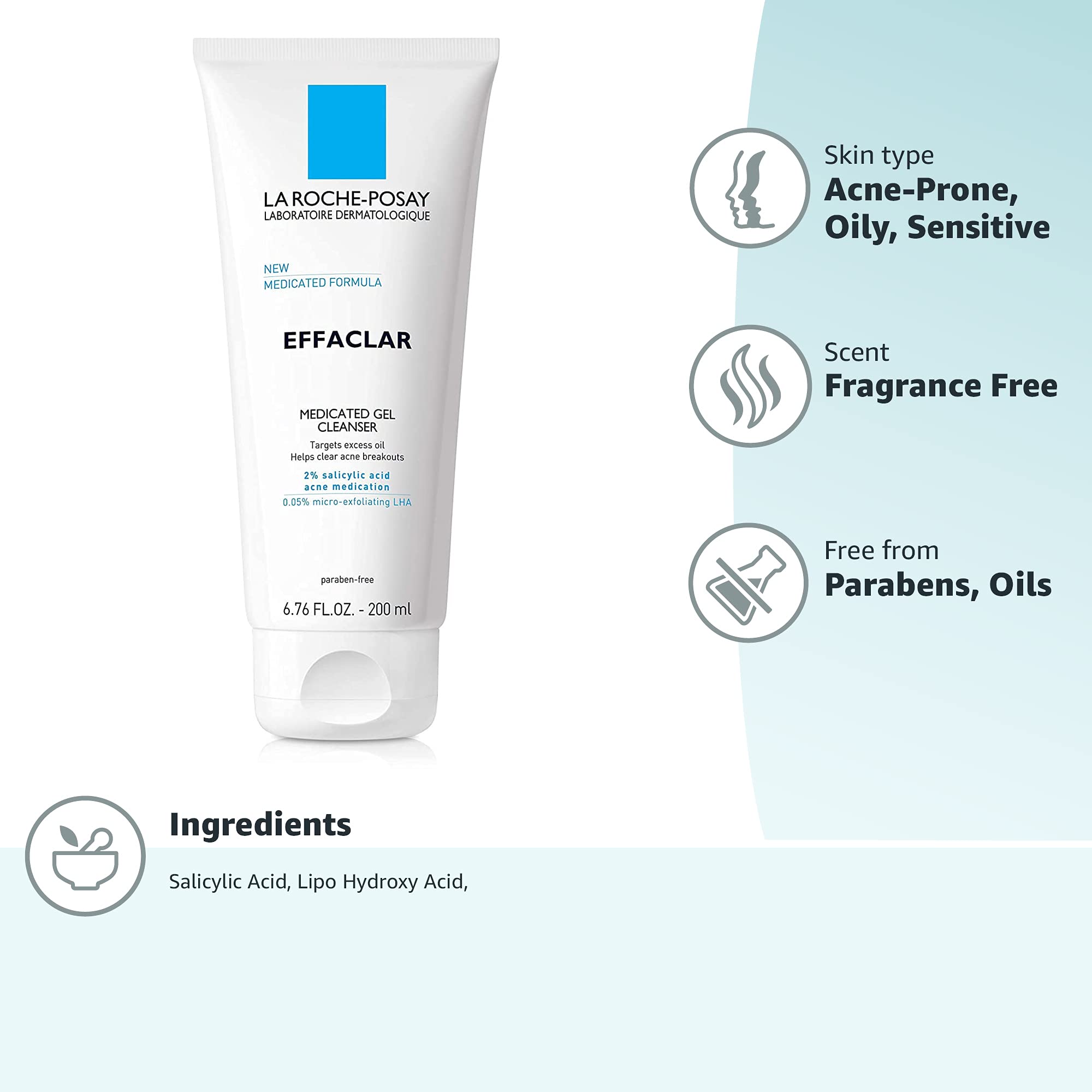 La Roche-Posay bottle staged on vanity to suggest daily routine