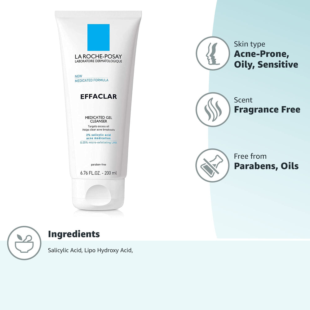La Roche-Posay bottle staged on vanity to suggest daily routine
