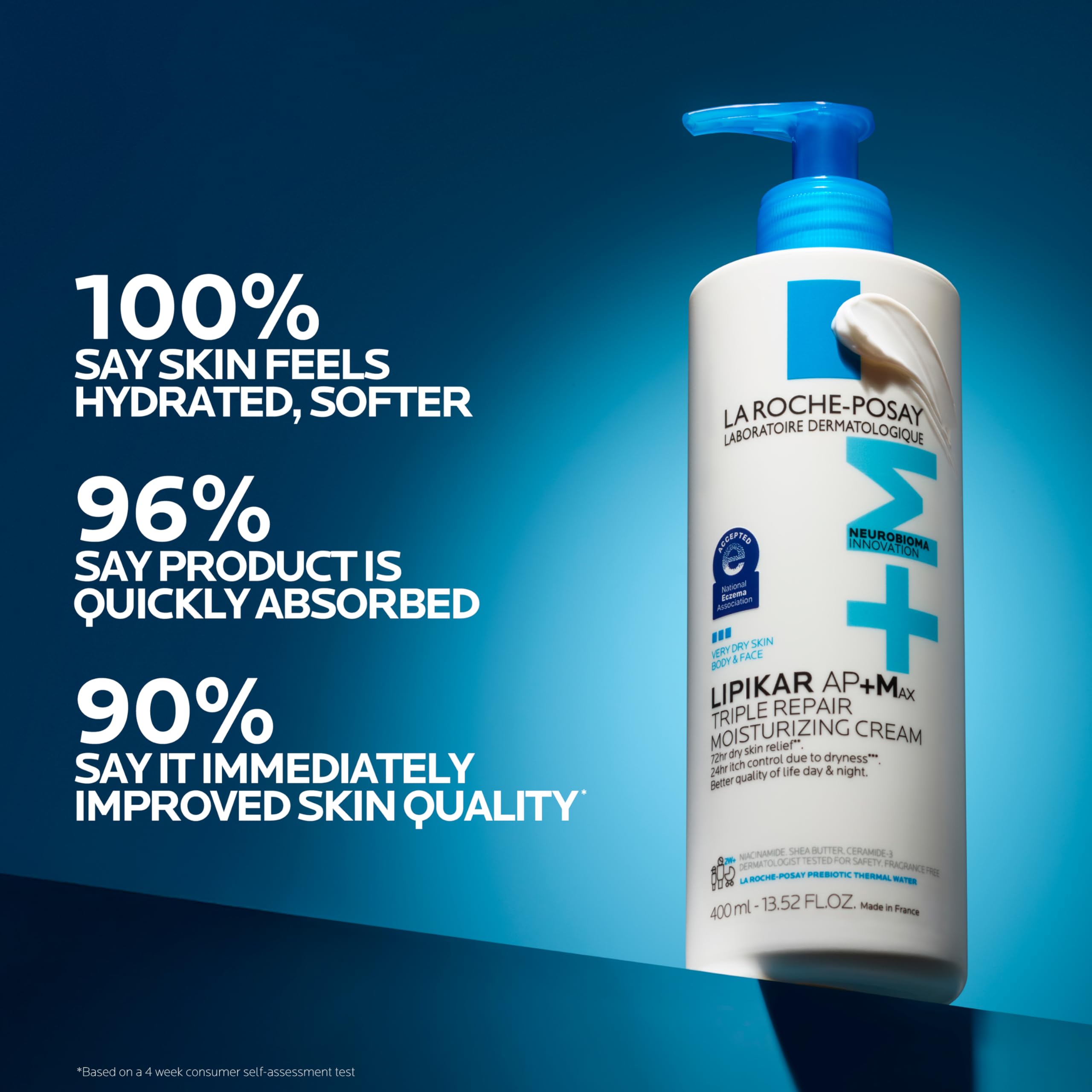 La Roche-Posay Lipikar AP+MAX applied to baby leg illustrating pediatric-safe hydration
