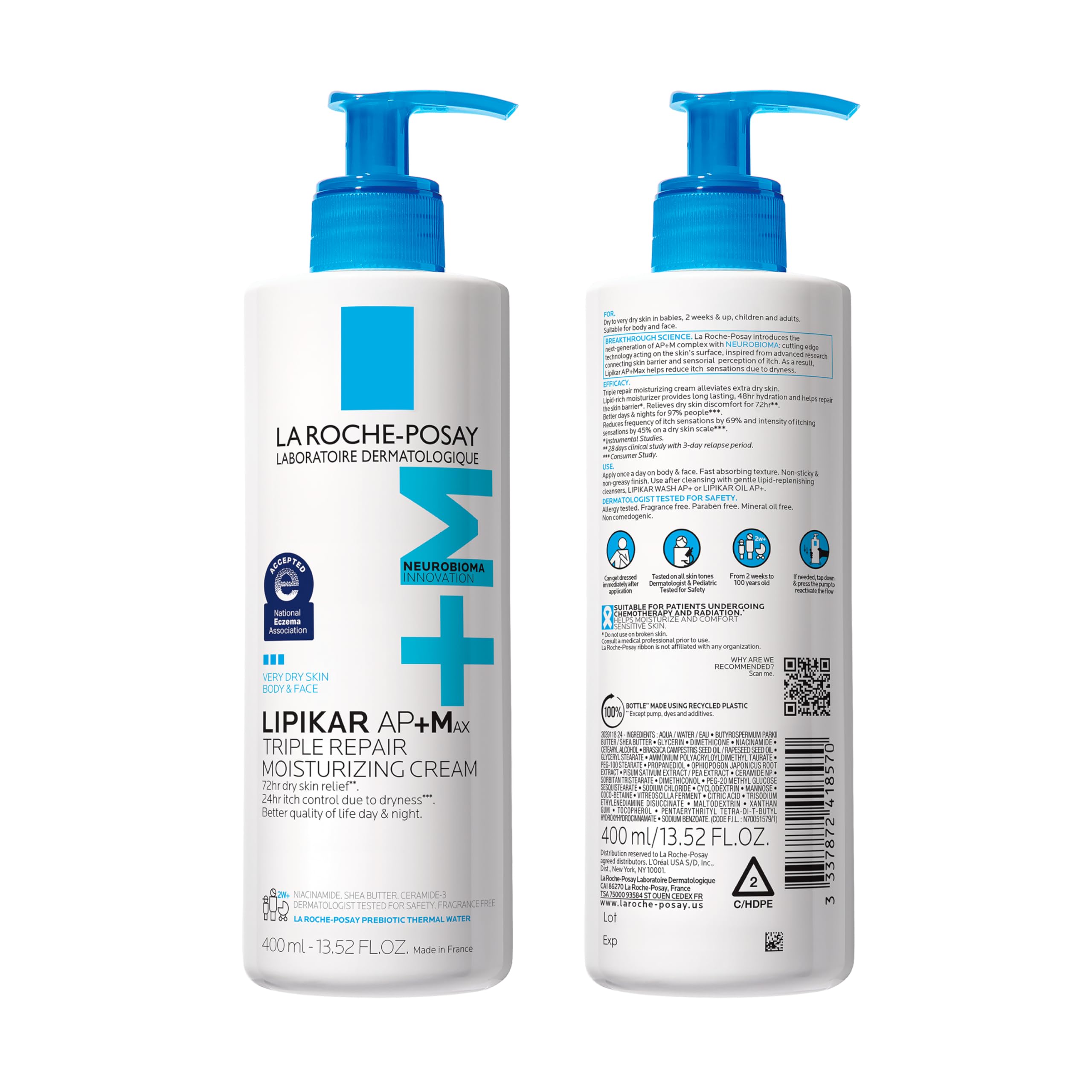La Roche-Posay Lipikar AP+MAX shea butter close-up demonstrating nourishing emollients