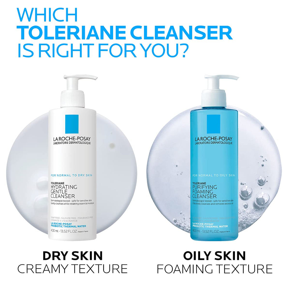 La Roche-Posay removing light makeup to show effective cleansing action