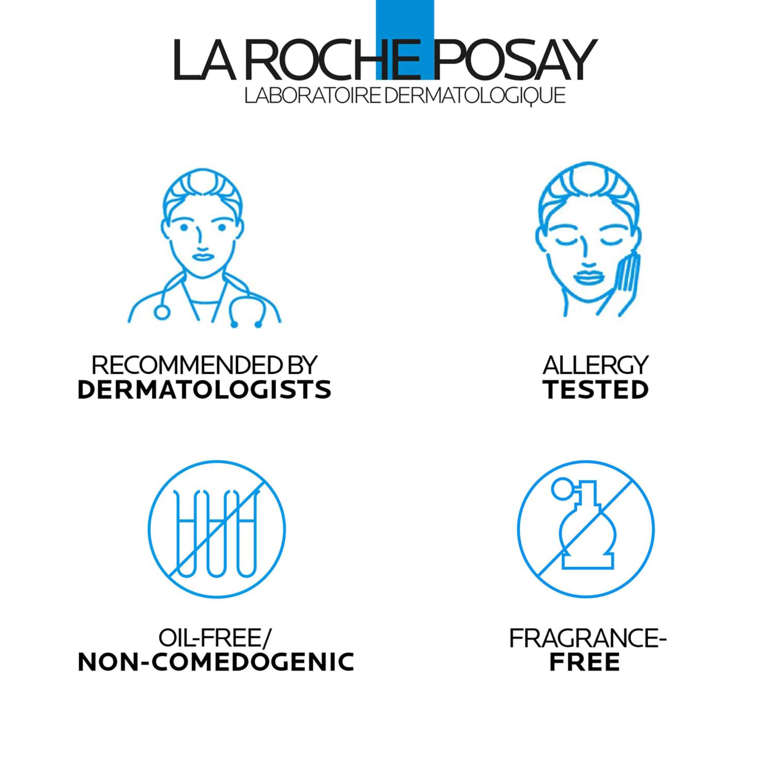 La Roche-Posay size comparison in hand showing large 13.52oz value