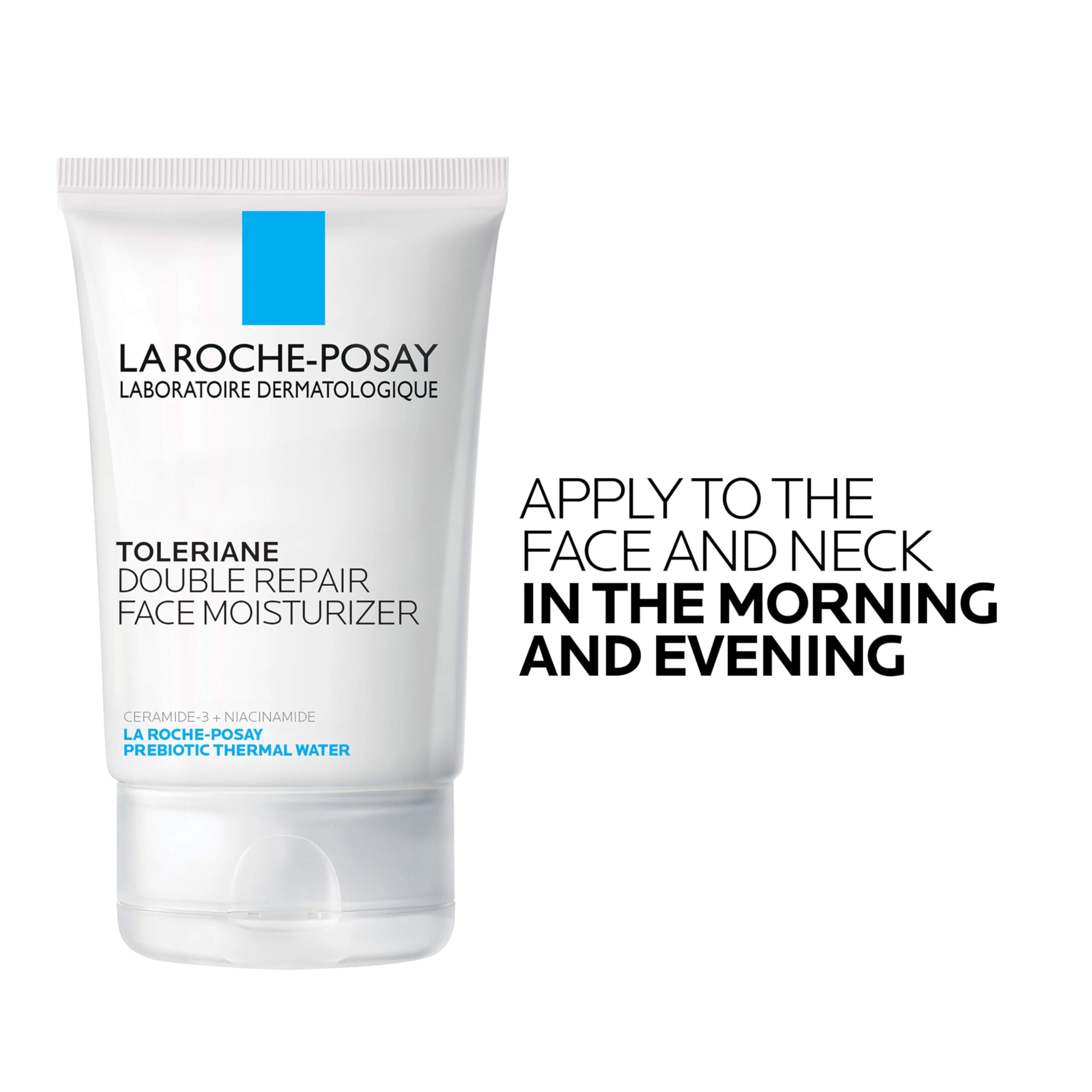 La Roche-Posay pump-bottle design enables clean daily application.