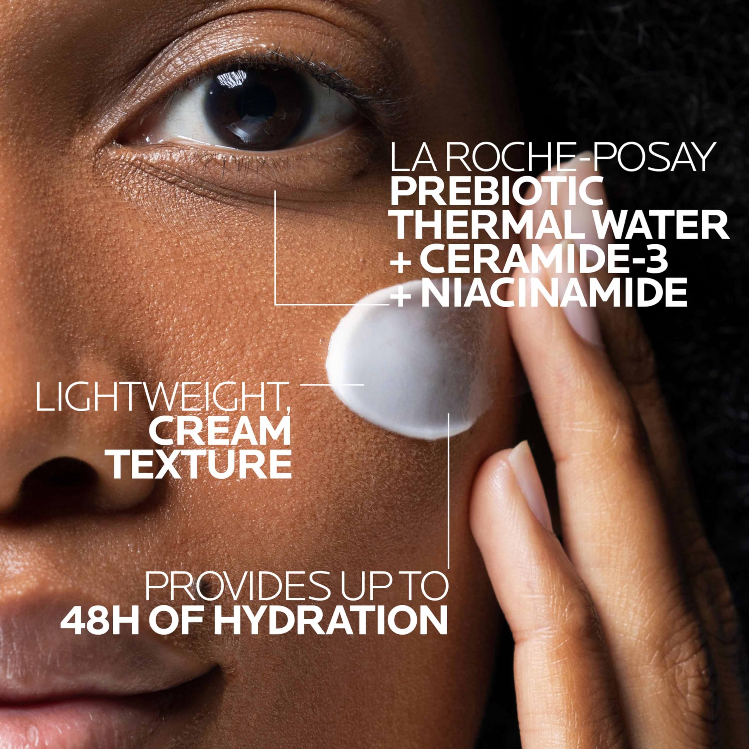 La Roche-Posay Toleriane Double Repair jar open reveals fragrance-free, non-greasy moisturizer.
