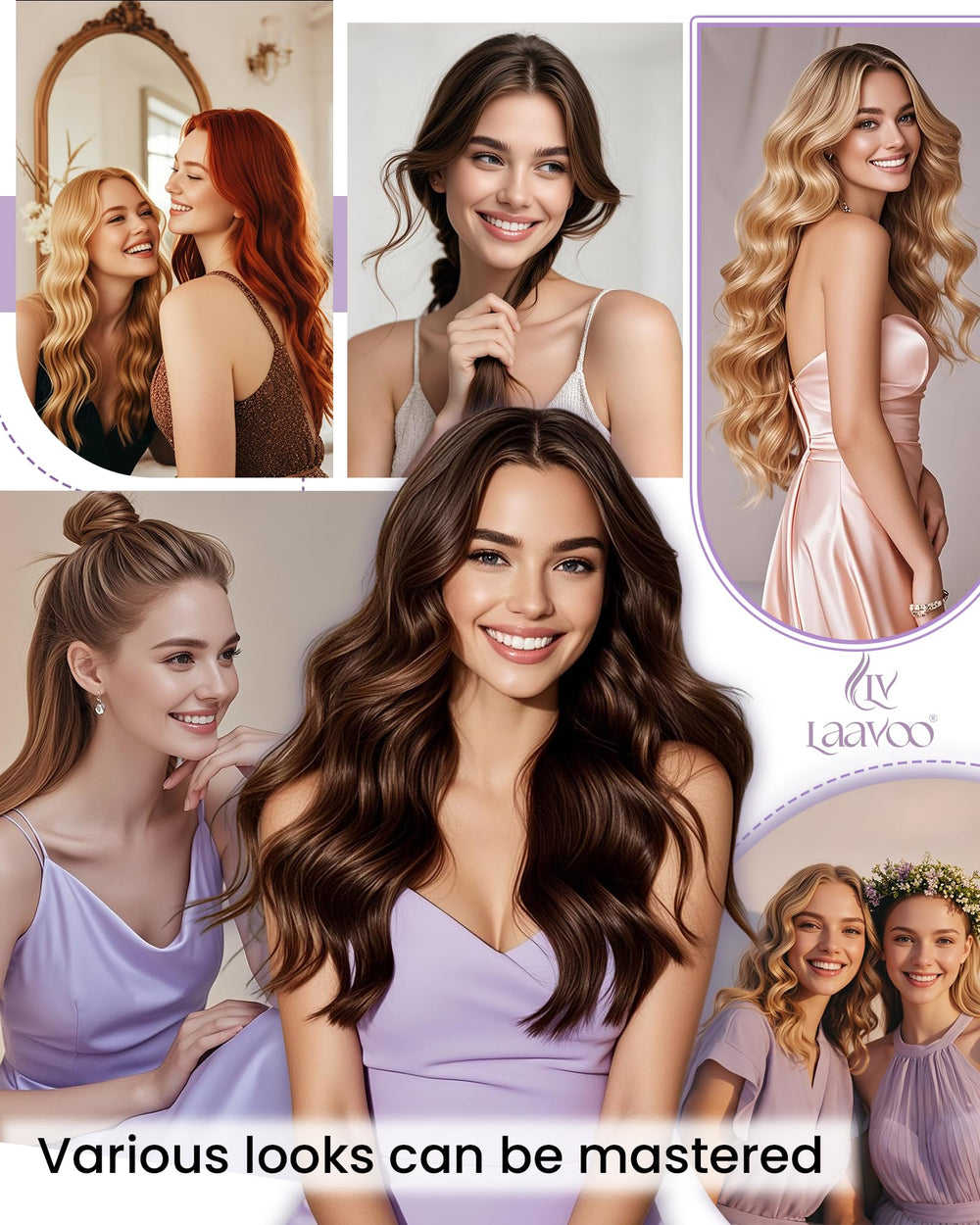 LaaVoo care guide image highlights gentle washing and storage tips.