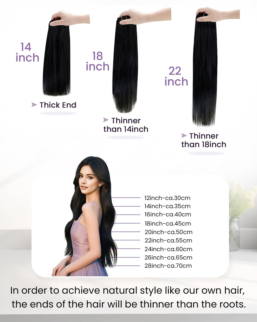 LaaVoo clip-ins on a mannequin demonstrate quick realistic application.