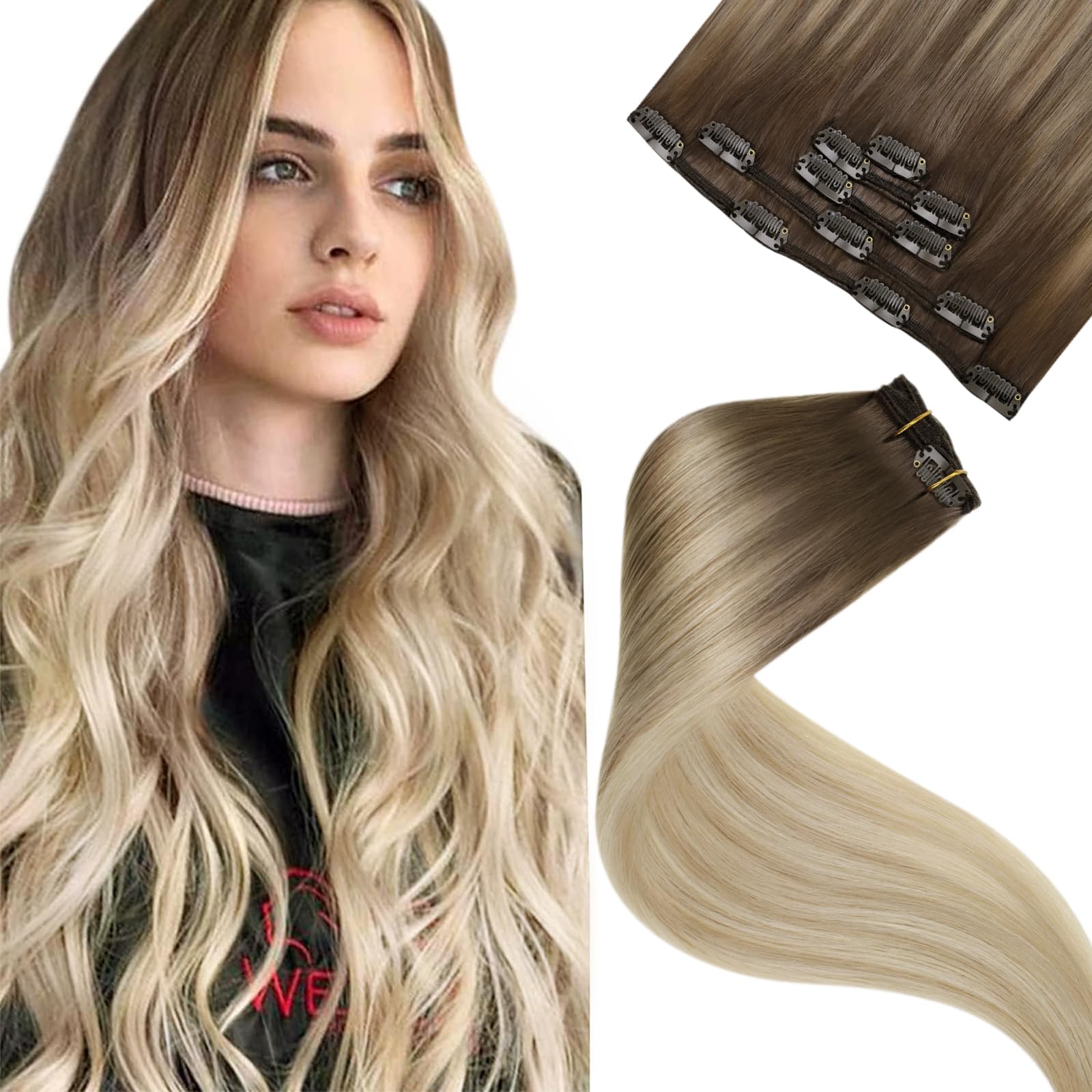LaaVoo clip-in extensions packaged for easy storage and fast access.