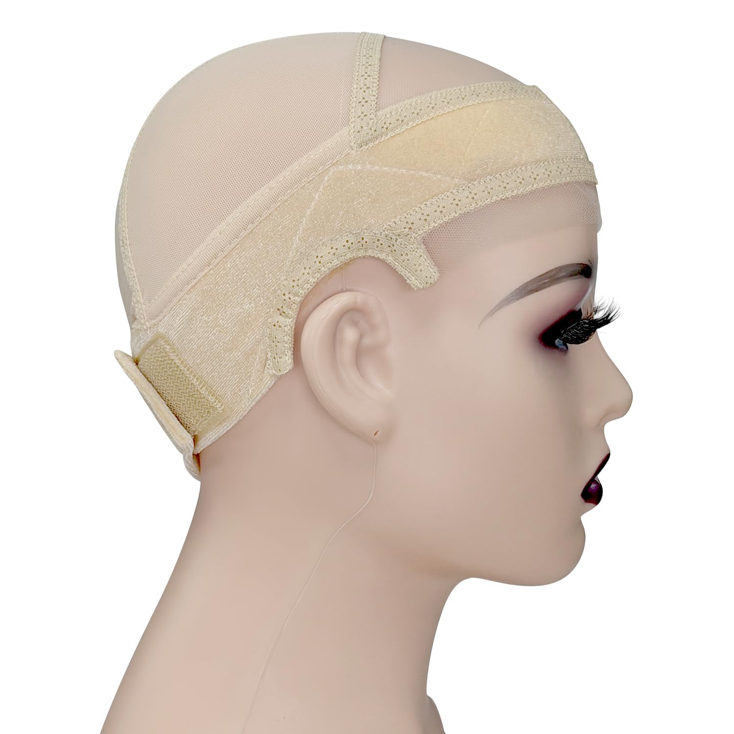Labhairs Lace-MAX nude color closeup emphasizes seamless look and scalp-friendly fabric.