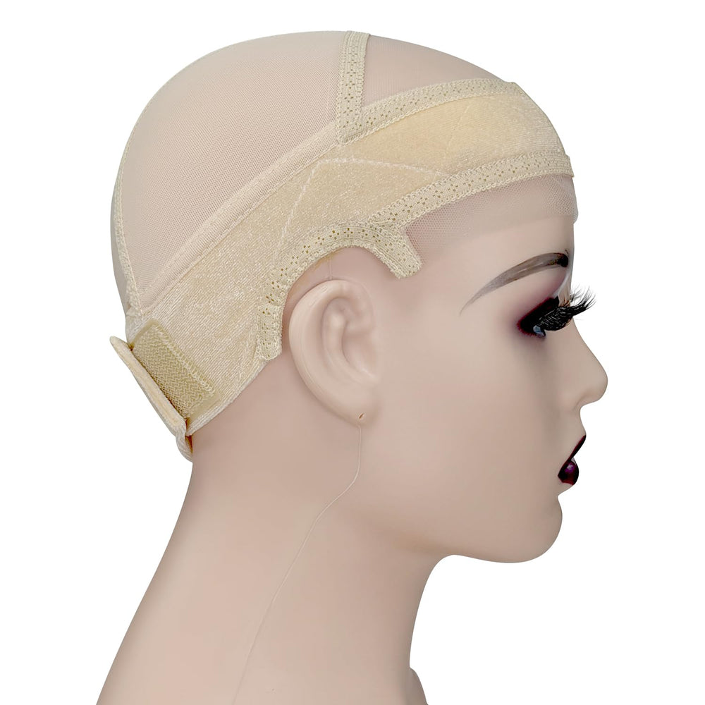 Labhairs Lace-MAX nude color closeup emphasizes seamless look and scalp-friendly fabric.