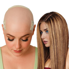 Labhairs Lace-MAX wig grip cap side view shows secure, non-slip wear for lace-front wigs.