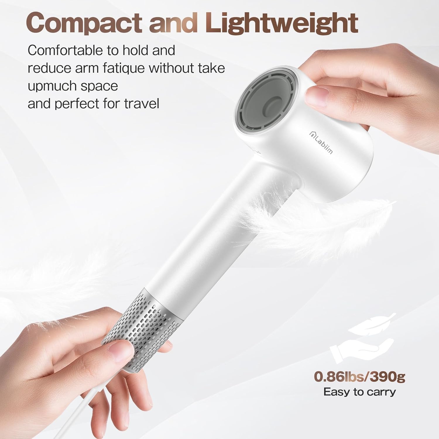 Labiim hair dryer 360 rotating nozzle supports versatile styling