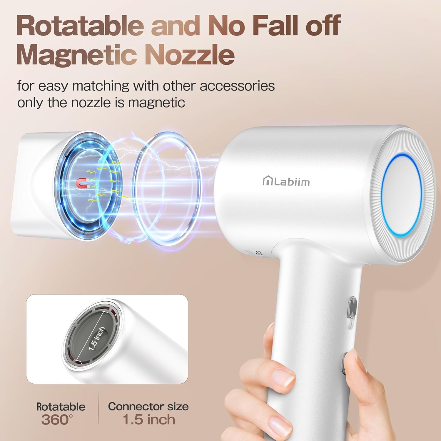 Labiim hair dryer lightweight travel design for easy packing