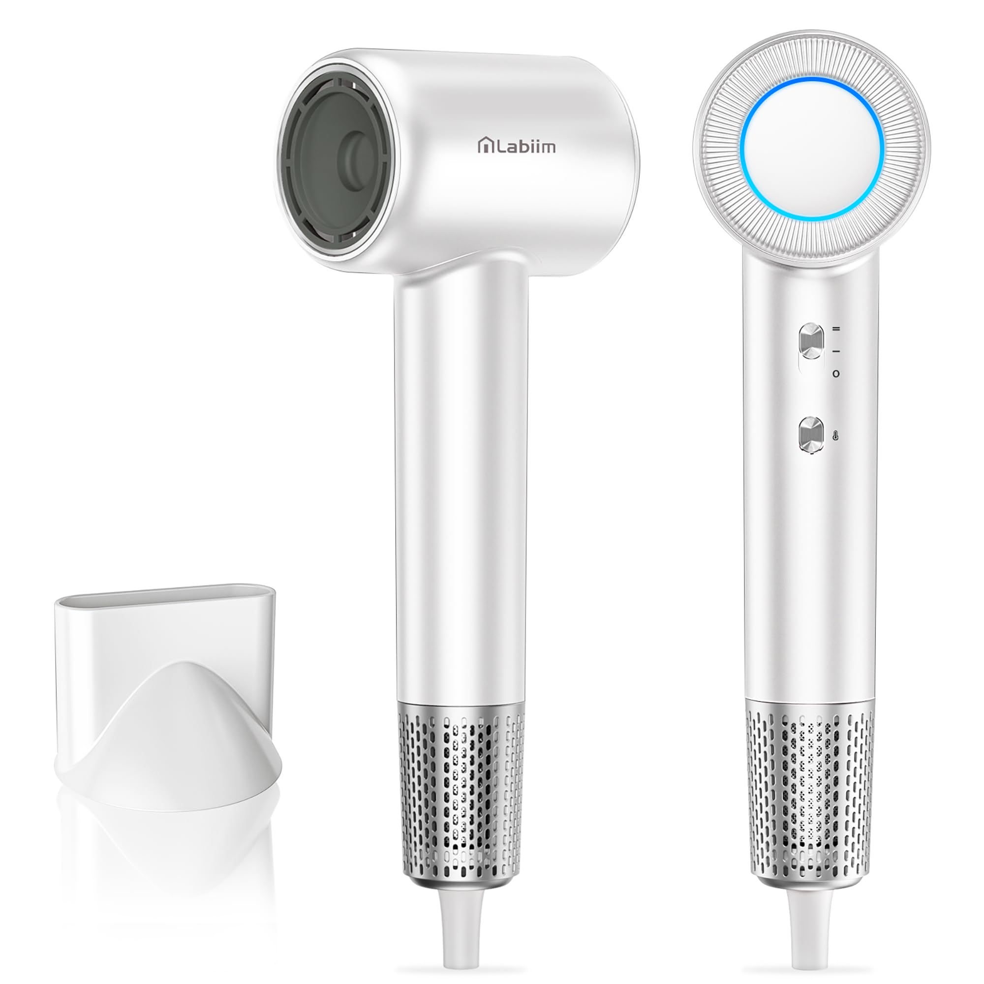 Labiim hair dryer with magnetic nozzle for fast drying on busy mornings