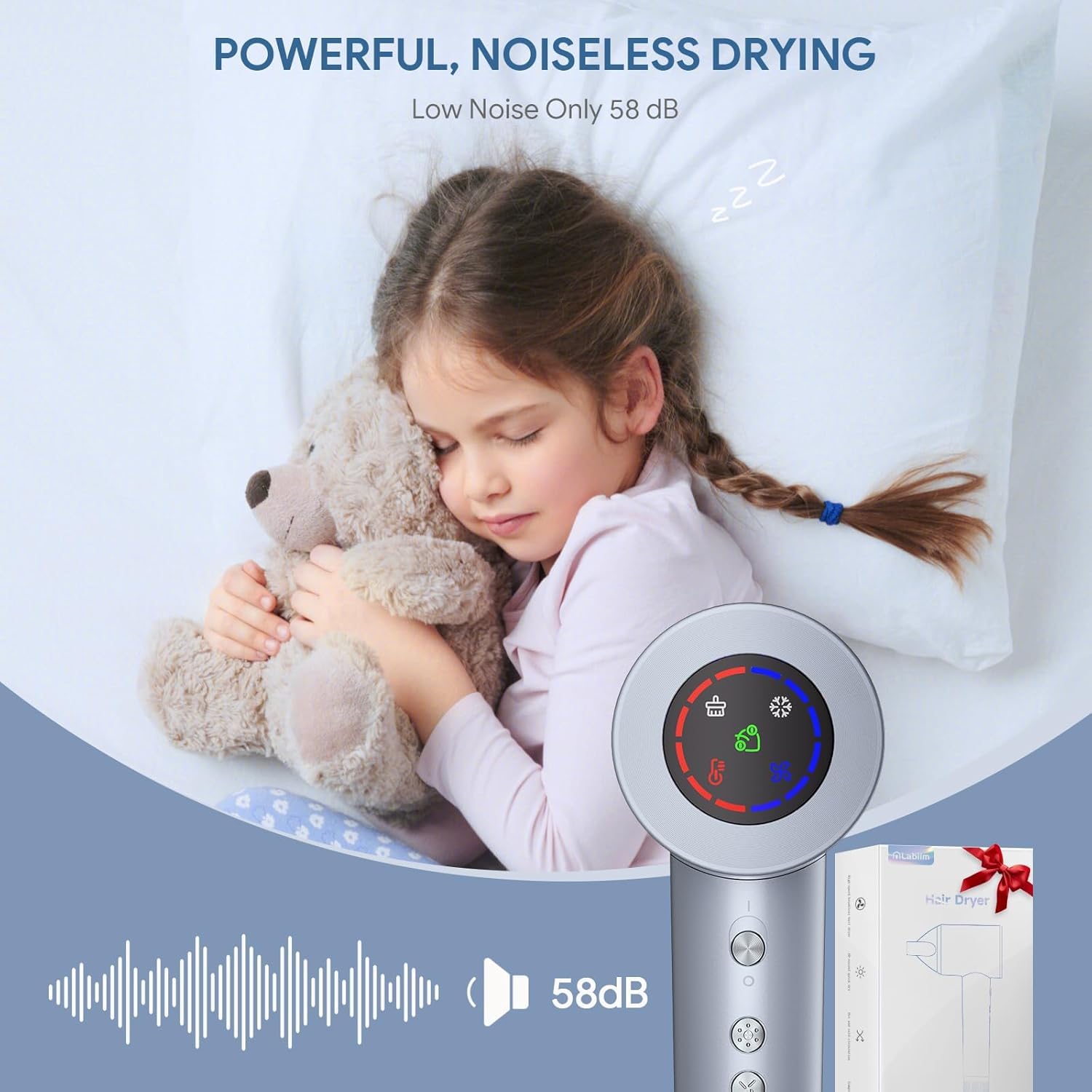 Labiim hair dryer safety overheat protection feature close-up