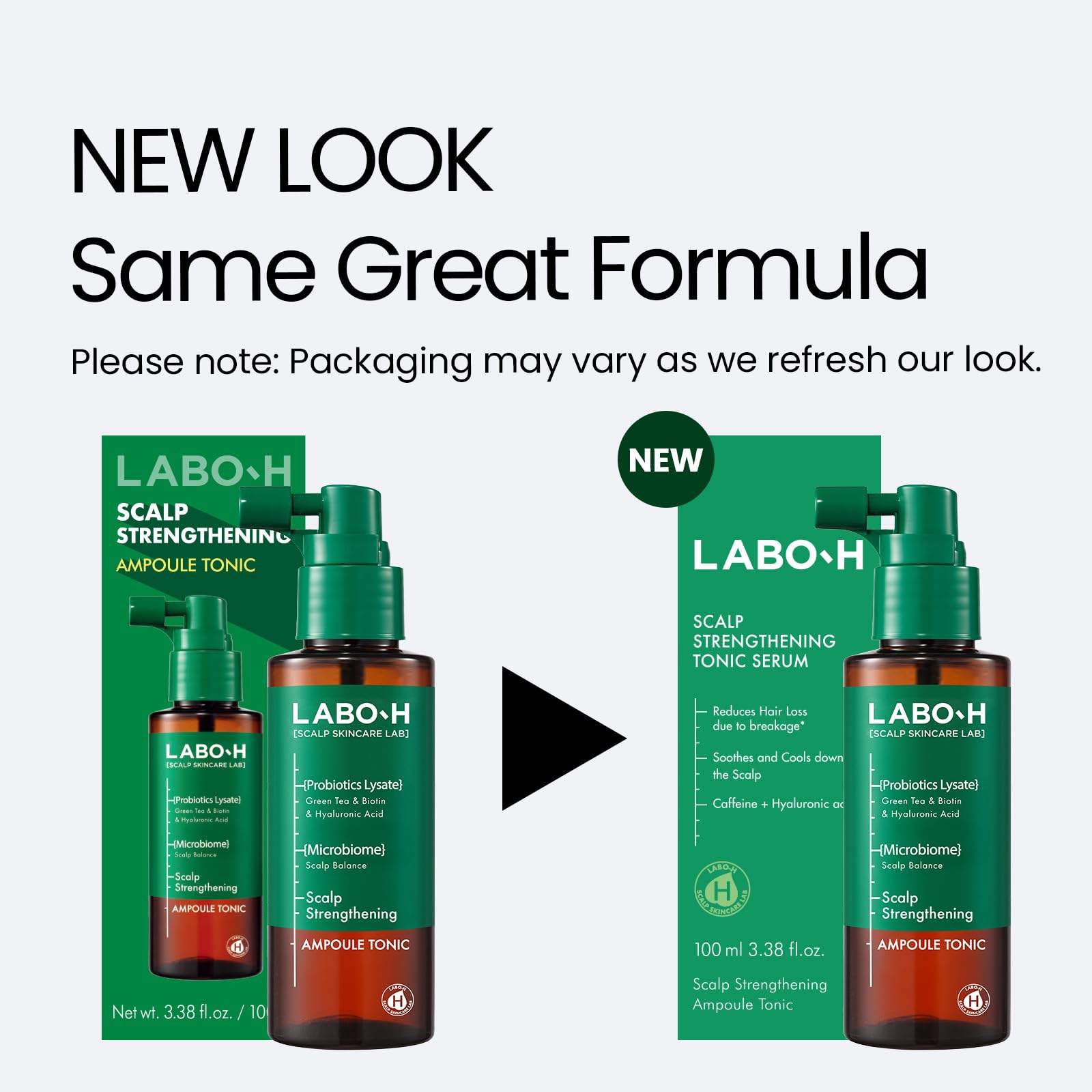 LABO-H Ginger and Rosemary ingredients highlight refreshing scalp scent.
