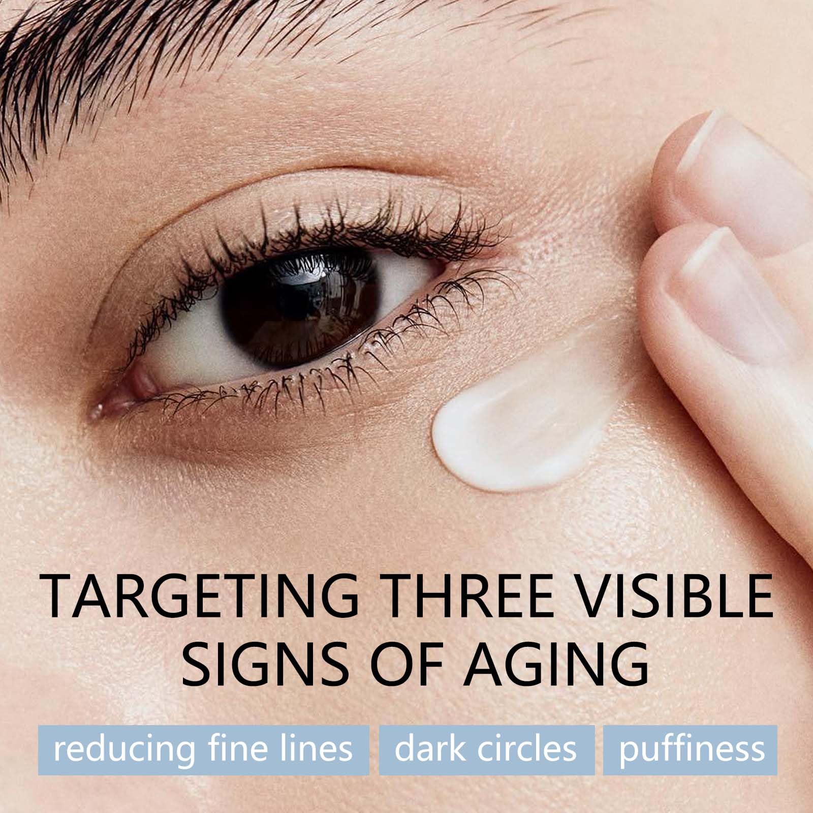LABOLOW eye tightener jar open shows creamy, hydrating texture for eye area.