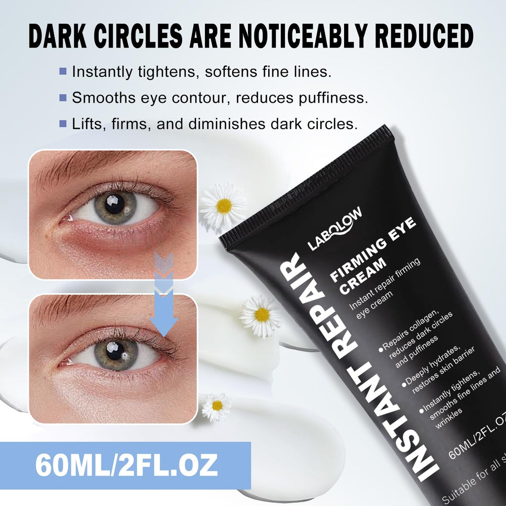 LABOLOW texture-swiped-under-eye image displays lightweight finish and immediate comfort.