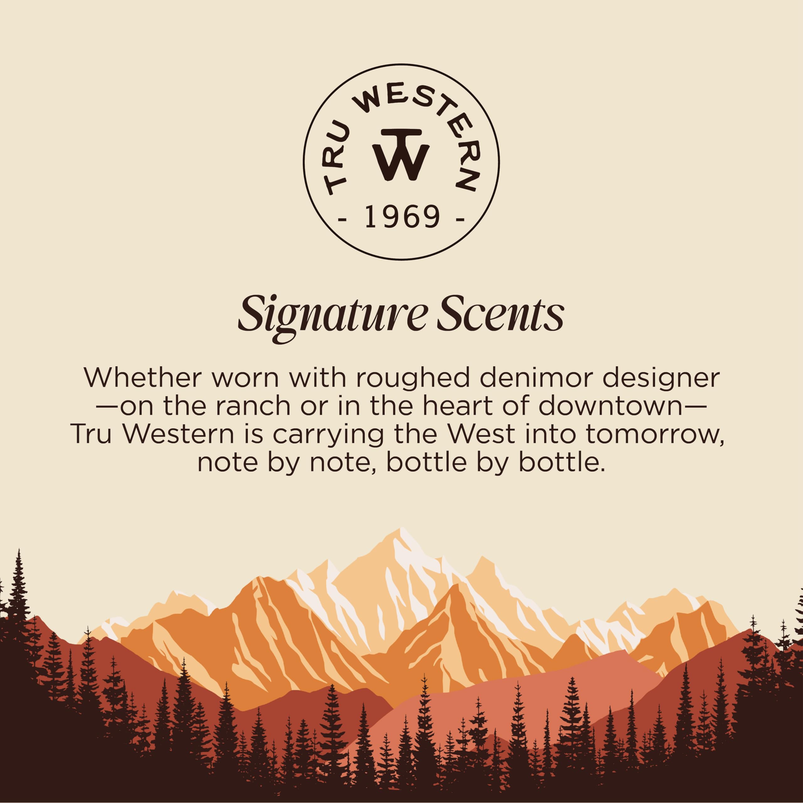 Lace Noir rustic wood finish complements the fragrance's base.